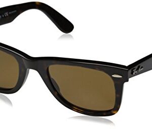 Ray-Ban RB2140 Original Wayfarer Icons Polarized Sunglasses, Tortoise/Brown, 50mm