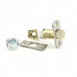 schlage 16-211 2 3/8″ or 2 3/4″ replacement deadlatch with triple faceplate opti, satin chrome