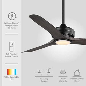 Home Decorators Bayshire 60 in. LED IndoorOutdoor Matte Black Ceiling Fan with Remote Control and White Color Changing Light Kit (102L60MBKDDW)