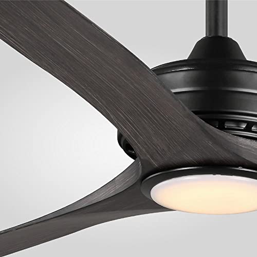 Home Decorators Bayshire 60 in. LED IndoorOutdoor Matte Black Ceiling Fan with Remote Control and White Color Changing Light Kit (102L60MBKDDW)