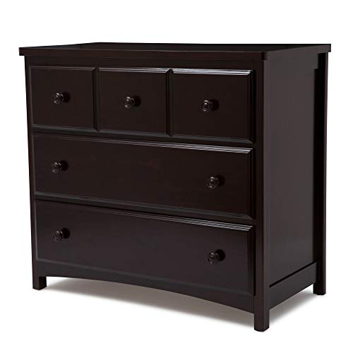 Delta Children 3 Drawer Dresser, Greenguard Gold Certified, Dark Chocolate