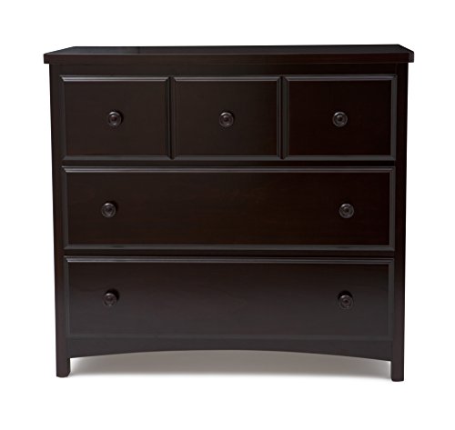 Delta Children 3 Drawer Dresser, Greenguard Gold Certified, Dark Chocolate