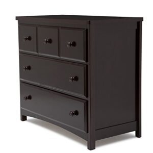 Delta Children 3 Drawer Dresser, Greenguard Gold Certified, Dark Chocolate