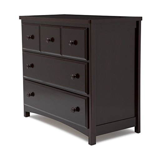 Delta Children 3 Drawer Dresser, Greenguard Gold Certified, Dark Chocolate