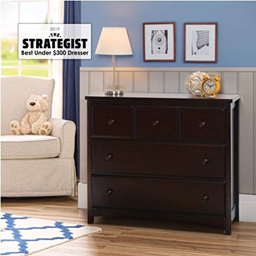 Delta Children 3 Drawer Dresser, Greenguard Gold Certified, Dark Chocolate