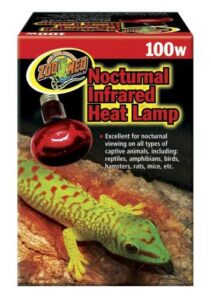 zoo med nocturnal infrared heat lamp 100 watts – pack of 6