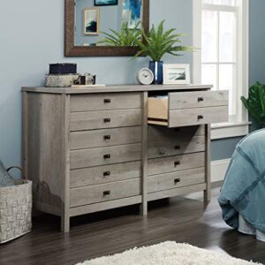 Sauder Cottage Road Armoire, L: 32.44" x W: 21.73" x H: 59.17", Mystic Oak Finish & Cottage Road Dresser, L: 56.77" x W: 19.29" x H: 35.35", Mystic Oak Finish