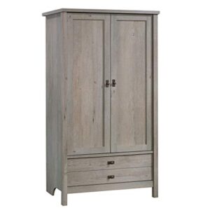 Sauder Cottage Road Armoire, L: 32.44" x W: 21.73" x H: 59.17", Mystic Oak Finish & Cottage Road Dresser, L: 56.77" x W: 19.29" x H: 35.35", Mystic Oak Finish