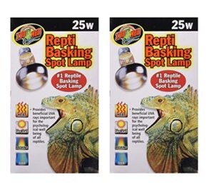 zoo med 2 pack of repti basking spot lamps, 25 watt