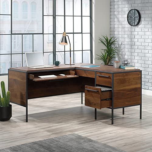 Sauder® Nova Loft 59"W L-Shape Corner Desk, Grand Walnut