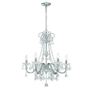 canterbury park collection 6-light chrome crystal chandelier