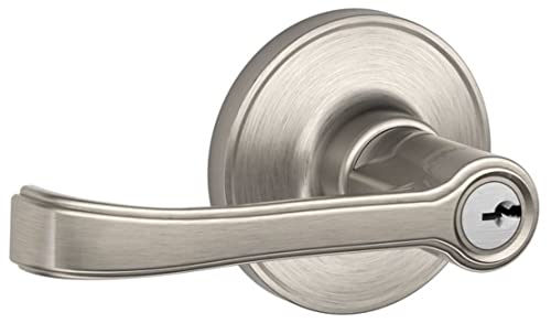 SCHLAGE Dexter J54TOR619 Torino Keyed Entry Lever, Satin Nickel