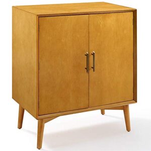 crosley furniture landon mid-century modern bar cabinet, acorn