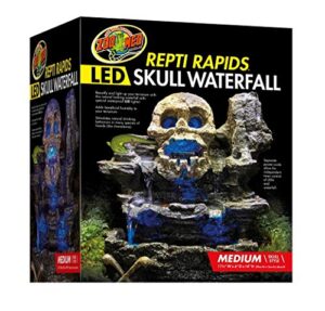 zoo med repti rapids led skull waterfall natural rock reptiles terrariums medium