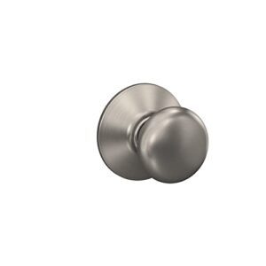 schlage f10 v ply 619 plymouth door knob, hall & closet passage lock, satin nickel