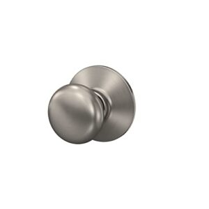 Schlage F10 V PLY 619 Plymouth Door Knob, Hall & Closet Passage Lock, Satin Nickel