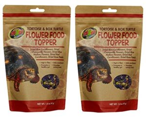 zoo med tortoise & box turtle flower food topper 1.4 oz – pack of 2