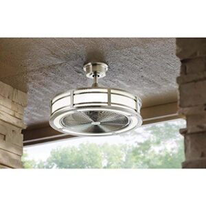 Home Decorators Collection Brette 23 in. LED Indoor/Outdoor Brushed Nickel Ceiling Fan