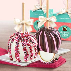 Sweet Love Milk and White Chocolatey Caramel Covered Apples Pair - 2 Count