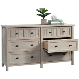 Sauder Costa 6-Drawer Dresser in Chalked Chestnut, Chalked Chestnut Finish