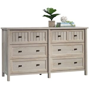 Sauder Costa 6-Drawer Dresser in Chalked Chestnut, Chalked Chestnut Finish