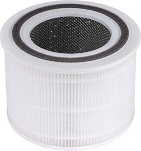 levoit core 300 air purifier replacement filter, 3-in-1 true hepa, high-efficiency activated carbon, core300-rf, 1 pack, white