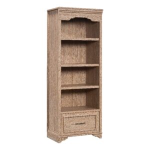 sauder rollingwood engineered wood 4 shelf bookcase in brushed oak