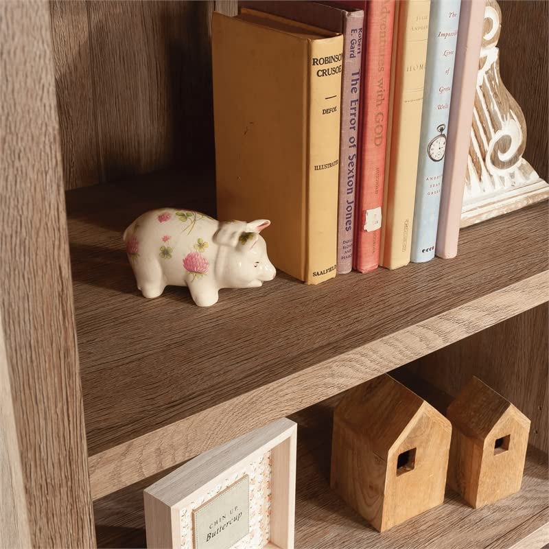 Sauder Rollingwood Engineered Wood 4 Shelf Bookcase in Brushed Oak