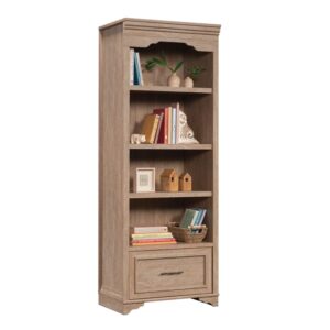 Sauder Rollingwood Engineered Wood 4 Shelf Bookcase in Brushed Oak