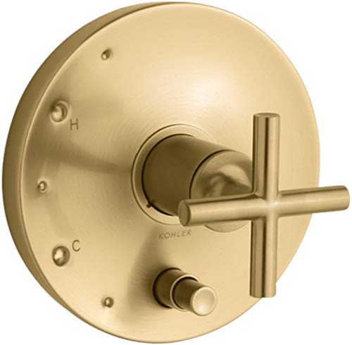 Kohler K-T14501-3-2MB Purist Valve Trim with Handles, Vibrant Brushed Moderne Brass