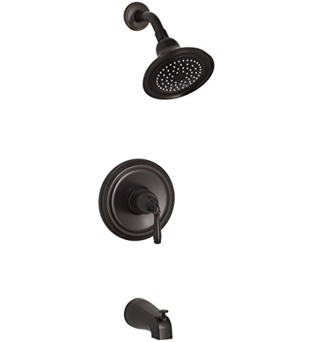 KOHLER K-TS395-4-2BZ Devonshire(R) Rite-Temp(R) Bath and Shower Valve Trim with Lever Handle, NPT spout and 2.5 gpm showerhead, 1, Oil-Rubbed Bronze