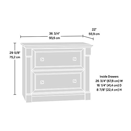 Sauder Palladia Lateral File, L: 36.81" x W: 22.01" x H: 29.61", Split Oak finish