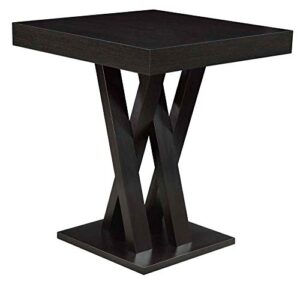 coaster square bar height table cappuccino