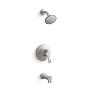 Kohler TS27391-4G-BN SIMPLICE Rite-Temp Pressure-Balancing 1.75 GPM Bath and Shower Faucet Trim Set, Vibrant Brushed Nickel