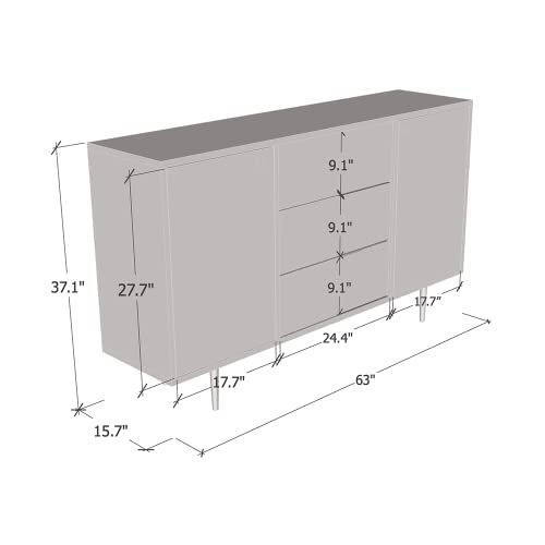 Meble Furniture Rose 03 63" Sideboard