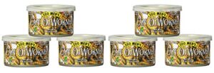 zoo med 6 pack can o’worms, 1.2 ounces each, reptile bird and fish food
