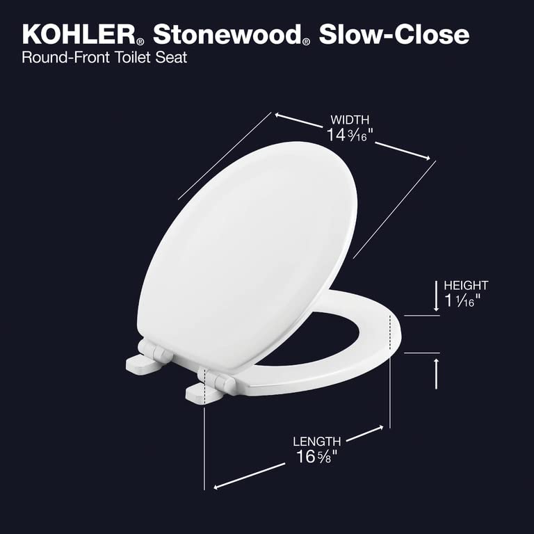 Kohler 20467-96 Stonewood Toilet seat, Biscuit