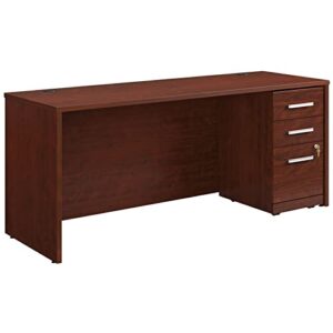 officeworks by sauder affirm 72 x 24 shl 3 drawer pedestal ste, l: 71.10″ x w: 23.47″ x h: 29.29″, classic cherry finish