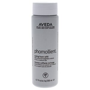 aveda phomollient refill styling foam creates body and volume on fine and medium hair.