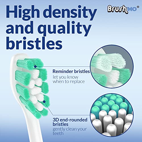 Brushmo Replacement Toothbrush Heads Compatible with Sonicare Electric Toothbrush 8 Pack