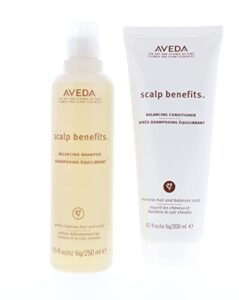 aveda scalp benefits balancing shampoo 8.5 oz and conditioner 6.7 oz duo, 2 piece set