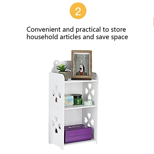 DEPILA Smart Coffee Table PVC Nightstands Bed Side Table Articles Magazine Cabinet Storage Organizer Bedside Table Drawer Night for Bedroom Furniture Plate Organizer