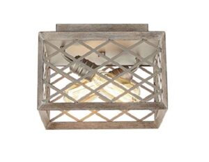 home decorators collection 7944hdc wallace manor collection 11″ 2-light gilded pewter flush mount