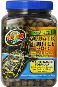 zoo med natural aquatic turtle food – maintenance formula (pellets) 6.5 oz – pack of 4