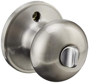 dexter by schlage j40str619 stratus bed and bath knob, satin nickel