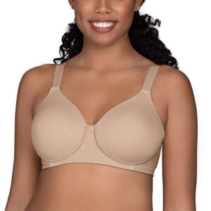 vanity fair womens full figure beauty back smoothing bra, wirefree – beige, 38d us