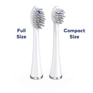 Waterpik Full Size Replacement Brush Heads With Covers for Sonic-Fusion Flossing Toothbrush SFFB-2EW, 2 Count White