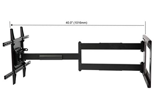 Wall Mount World - TV Wall Mount Bracket with 40 Inch Extension 90 degree swivel left and right 15 degrees Adjustable Tilt fits Vizio Sony LG Hisense 49" TVs with VESA 300x300mm hole patterns