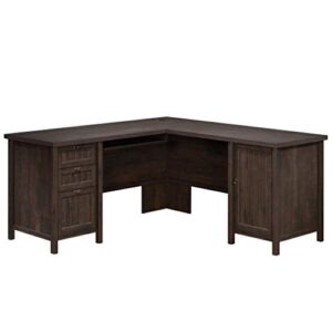 sauder costa l-desk, l: 65.12″ x w: 65.12″ x h: 30.0″, coffee oak finish