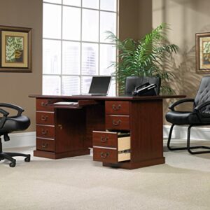 Sauder Heritage Hill Executive Desk, L: 70.51" x W: 35.43" x H: 29.69", Classic Cherry Finish